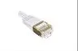 Preview: DINIC Patchkabel Cat.6, flach, PiMF/STP, PB, RJ45 St./St., OD 1,5mm x 6,1mm, weiß,DINIC Polybag, 5m