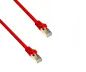 Preview: DINIC Cat.7 Premium Patchkabel 10 GB LAN / DSL Netzwerk, LSZH, PiMF/S-FTP Kabel, rot, 0,30m