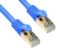 Preview: DINIC Cat.7 Premium Patchkabel 10 GB LAN / DSL Netzwerk, LSZH, PiMF/S-FTP Kabel, blau, 1m