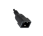 Preview: DINIC Warmgerätekabel C15 auf C20, 1mm², VDE, schwarz, 1,8m