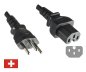 Preview: DINIC Stromkabel Netzkabel für die Schweiz auf C15