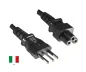 Preview: DINIC Stromkabel, Netzkabel für Italien auf C5 Stecker, 1,80m