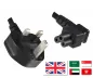 Preview: DINIC Netzkabel England UK Typ G auf C5 90°, 5A, 0,75mm², ASTA, 3m