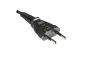 Preview: DINIC Netzkabel KOREA 2pin auf C7 90°, 0,75mm², 1,8m KOR 2pin/IEC 60320-C7 gewinkelt, KTL, schwarz