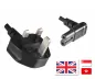 Preview: DINIC Netzkabel England UK Typ G 3A auf C7 90° UO, 0,75mm², ASTA, HK, Safety Mark, 1.80m