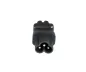 Preview: DINIC Netzadapter C6 / C7 Euro-8 Stecker, Adapter 3-pin auf 2-pin