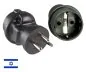 Preview: DINIC Stromadapter Israel auf Schuko CEE 7/3 Buchse, 3pin Stecker