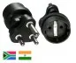 Preview: DINIC Stromadapter Südafrika u. Indien auf Schuko CEE 7/3 Buchse, 3pin Stecker