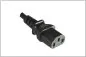 Preview: DINIC Netzkabel China Typ I 3pin auf C13 90°gewinkelt, 0,75mm², CCC, 1.80m