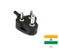 Preview: Netzkabel Indien Typ D auf C13, 1mm², 5m IND 3pin Typ D/IEC 60320-C13, BIS, schwarz