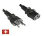Preview: Stromkabel Netzkabel für die Schweiz auf C13