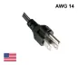 Preview: DINIC Netzkabel Amerika USA Typ B auf C13, AWG14,