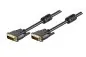 Preview: DINIC DVI-Digital Dual Link 24+1 Kabel, 5m 2 Ferritkerne, schwarz