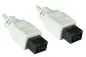 Preview: DINIC FireWire 800 Kabel 9 polig Stecker auf Stecker, Anschlusskabel IEEE 1394b, weiß, 4,50m