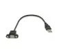 Preview: USB 2.0 Montagekabel A Stecker auf A Buchse, 50cm A Bu. anschraubbar, inkl. 2 Schrauben Abstand 26mm