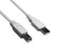 Preview: DINIC USB 2.0 Kabel A Stecker auf B Stecker, 28 AWG / 2C, 26 AWG / 2C, grau