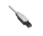 Preview: DINIC USB 2.0 Kabel A Stecker auf B Stecker, 28 AWG / 2C, 26 AWG / 2C, grau, 5m