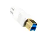 Preview: DINIC USB 3.0 Kabel A Stecker auf B Stecker, 2m 3P AWG 28/1P AWG 24, vergoldete Kontakte, weiß