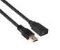 Preview: DINIC USB 3.0 Verlängerung A Stecker/Buchse, 3P AWG 28/1P AWG 24, vergoldete Kontakte, schwarz, 2m