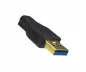 Preview: DINIC USB 3.0 Kabel A Stecker auf micro B Stecker, 3P AWG 28/1P AWG 24, vergoldete Kontakte, schwarz, 0,20m
