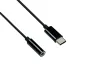 Preview: DINIC USB-C Adapter auf 3,5mm Audio (digital), mit Chipsatz, schwarz, 13,5cm