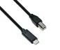 Preview: DINIC USB Kabel Typ C Stecker auf USB 2.0 B Stecker, schwarz
