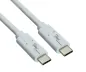 Preview: DINIC USB 3.2 Kabel Typ C-C Stecker, weiß, 0.5m, PB unterstützt 100W (20V/5A) Aufladung, Polybag