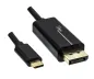 Preview: DINIC USB 3.2 Kabel Typ C St. auf DisplayPort St., 2m 4K bei 60Hz, schwarz