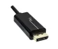 Preview: DINIC USB 3.2 Kabel Typ C St. auf DisplayPort St., 4K bei 60Hz, schwarz, 2m