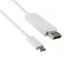 Preview: DINIC USB 3.2 Kabel Typ C St. auf DisplayPort St., 4K bei 60Hz, weiß, 2m