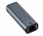 Preview: DINIC Adapter USB C / RJ45 Gbit LAN, Alu, 10/100/1000 Mbps mit Auto-Erkennung, space grau, DINIC Polybag, Länge 0,20m