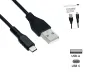 Preview: USB Typ C auf A Ladekabel, schwarz, 1.5m USB Typ C auf A Stecker, 5V, 3A, Aktionskarton