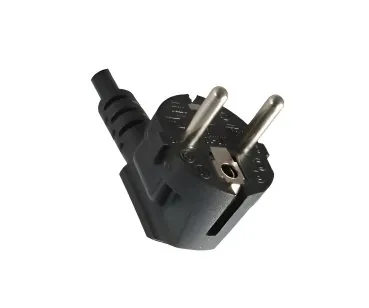 Netzkabel CEE 7/7 auf Warmgerätestecker C15, 5m CEE 7/7 90°/IEC 60320-C15, 1mm², VDE, schwarz