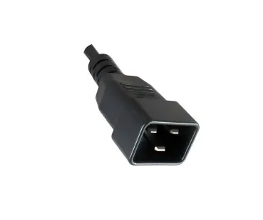 DINIC Kaltgeräte-Verlängerung C13 Stecker auf C20 Buchse, VDE, 1mm², 0.50m