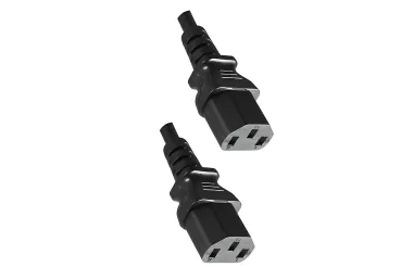 Y-Kaltgerätekabel C20 auf 2x C13 1,5mm², VDE, 2m IEC60320-C20 2x C13, YP-33/2x YC-12, schwarz