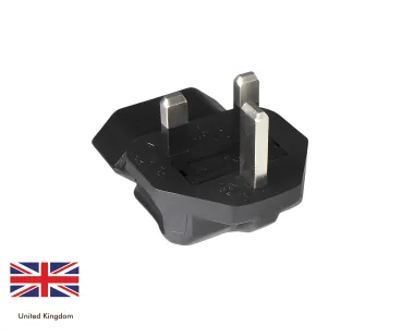 DINIC Reisestecker für England UK, 2-Pin Netzadapter gewinkelt