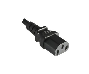 DINIC Kaltgerätekabel halogenfrei, 1mm², VDE, LSZH, C13/C14, Verlängerung, schwarz