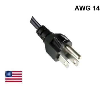 DINIC Netzkabel Amerika USA Typ B auf C13, AWG14,