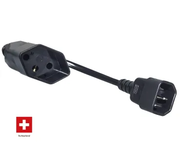 Netzkabel Schweiz Typ J auf C14