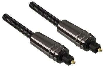 DINIC Premium Toslink-Kabel Stecker auf Stecker, Dubai Range, schwarz, 5m