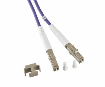 DINIC LWL Kabel OM4, Patchkabel LC/LC Lichtwellenleiter Multimode