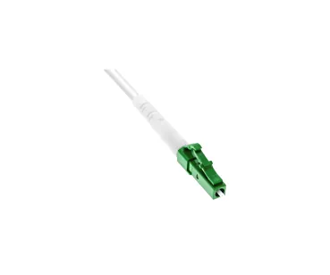 Fiber Optic Simplex, LC/APC 8° to LC/APC 8°, 50m OS2. LSZH jacket, OD=2.0mm, white