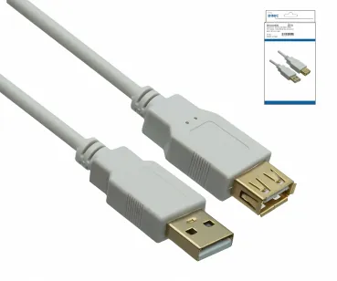 DINIC USB 2.0 HQ Verlängerung A St. auf A Bu., 2m