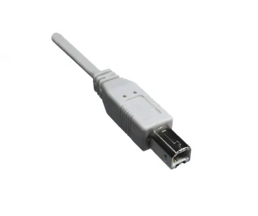 DINIC USB 2.0 Kabel A Stecker auf B Stecker, 28 AWG / 2C, 26 AWG / 2C, grau, 2m
