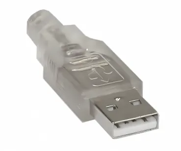 DINIC USB 2.0 Kabel A Stecker auf 5pin mini Stecker, 2m AWG 28/26, transparent