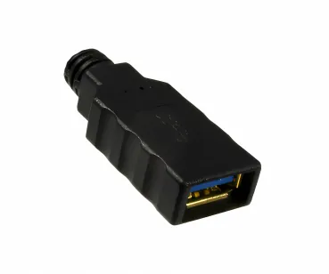 DINIC USB 3.0 Verlängerung A Stecker/Buchse, 3P AWG 28/1P AWG 24, vergoldete Kontakte, schwarz, 2m