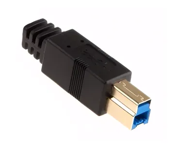 DINIC USB 3.0 Kabel A Stecker auf B Stecker, 3P AWG 28/1P AWG 24, vergoldete Kontakte, schwarz, 2m