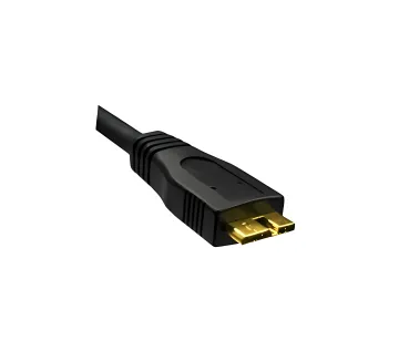 DINIC USB 3.0 Kabel A Stecker auf micro B Stecker, 3P AWG 28/1P AWG 24, vergoldete Kontakte, schwarz