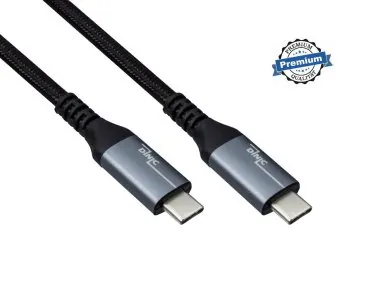 DINIC USB 3.2 HQ Kabel Typ C-C Stecker, schwarz, unterstützt 100W (20V/5A) Aufladung, 20 GBit/s, 2m