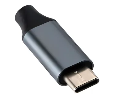 DINIC Adapter USB C / RJ45 Gbit LAN, Alu, 10/100/1000 Mbps mit Auto-Erkennung, space grau, DINIC Polybag, Länge 0,20m